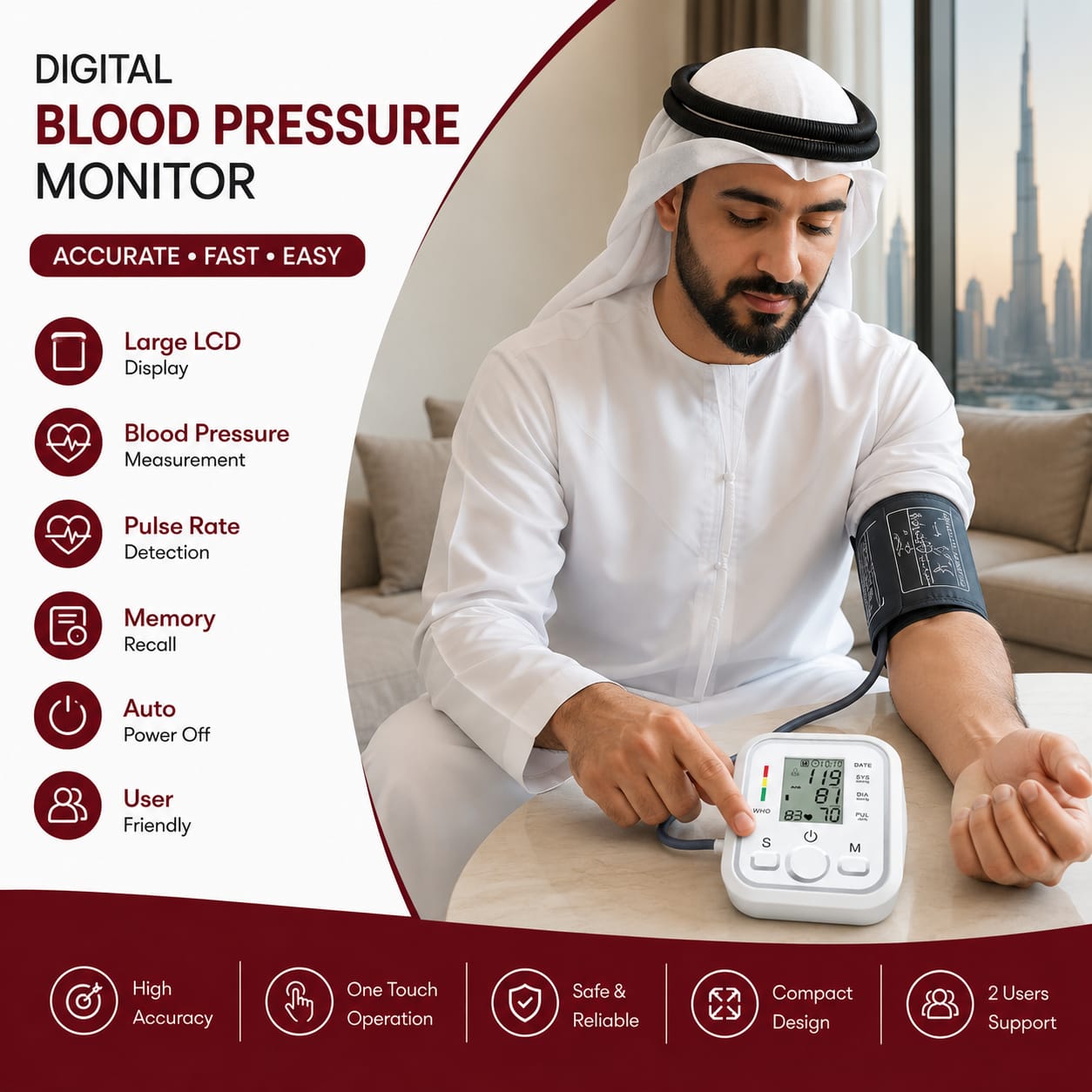 HealthGuard Automatic BP Monitor