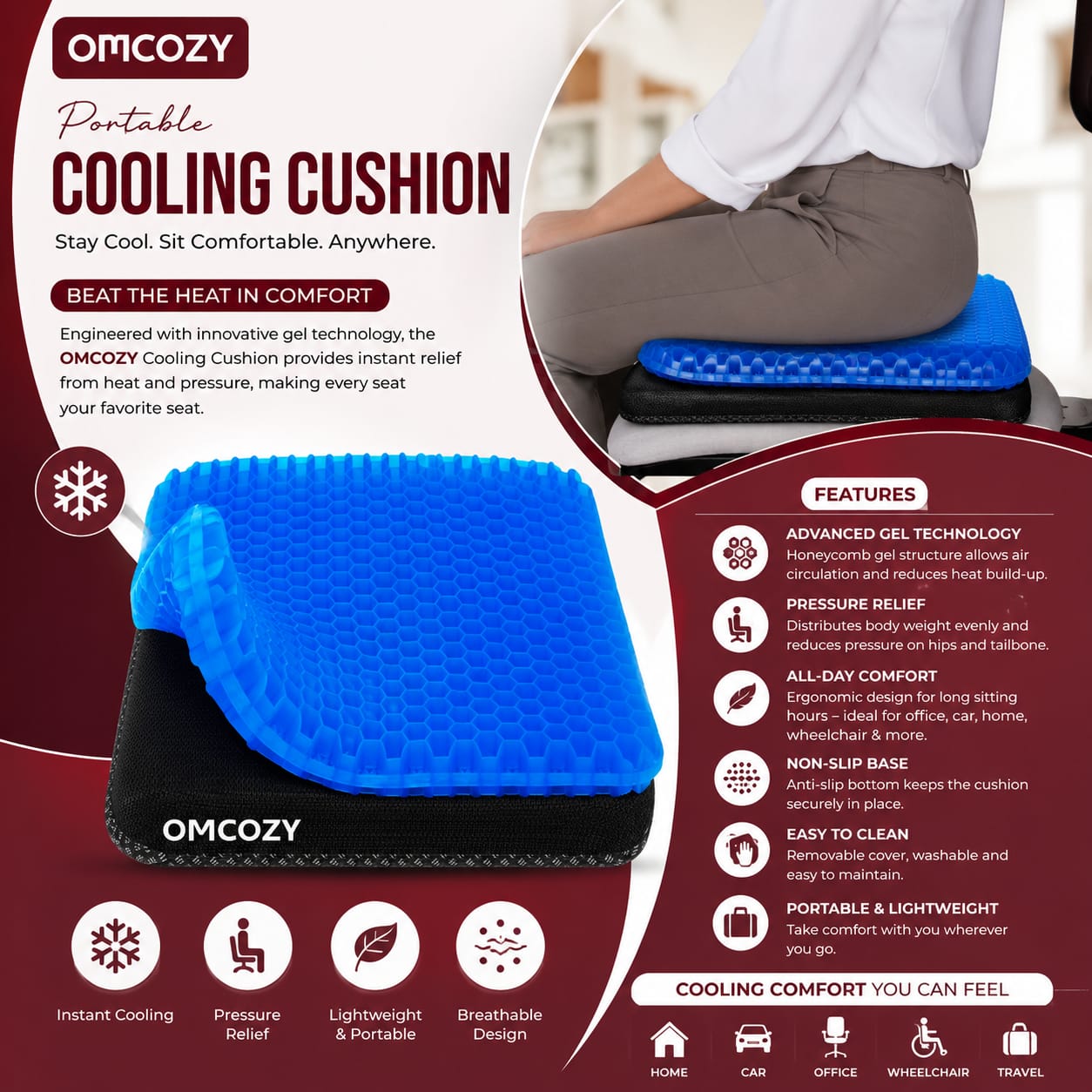 Portable Cooling Cushion