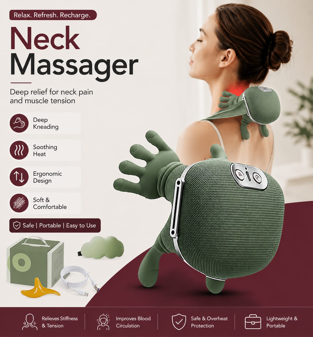 Neck & Shoulder Kneading Massager