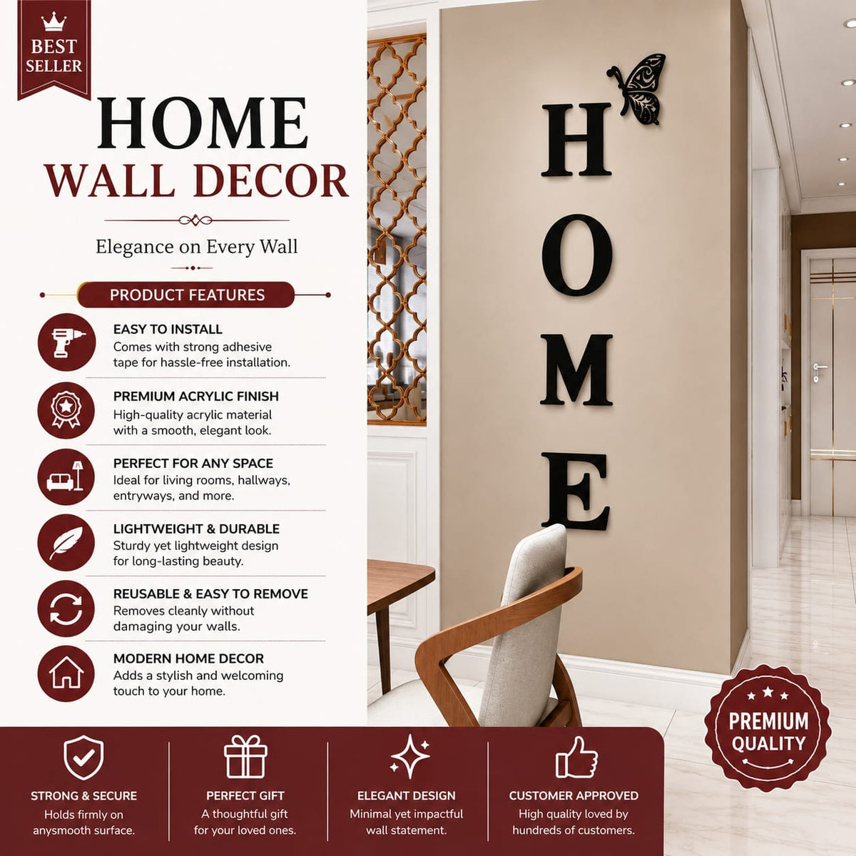 Home Sign Acrylic Mirror