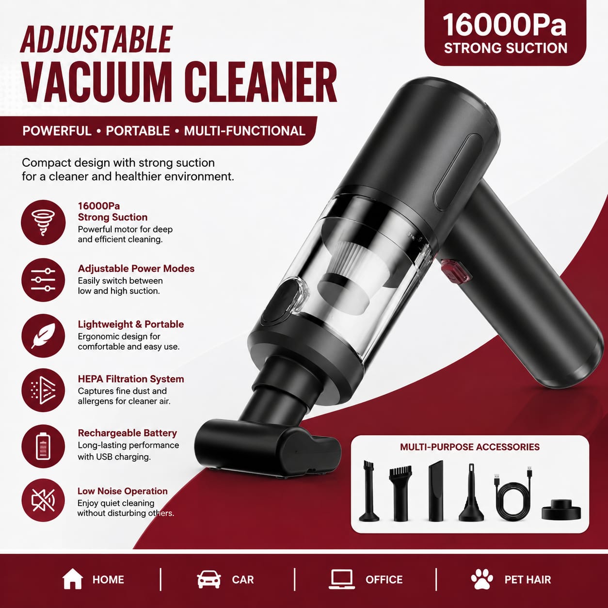 Adjustable Vacuum Cleaner